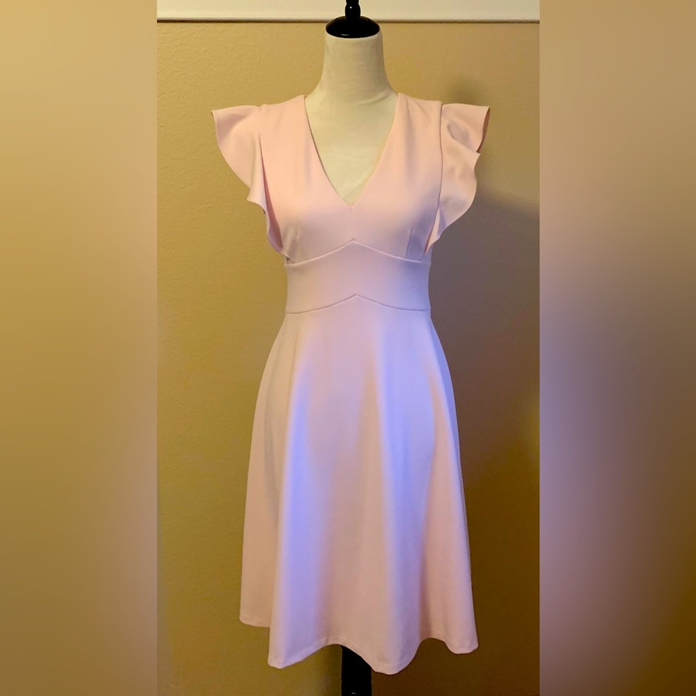DKNY Light Pink Ruffled Dress Size 4